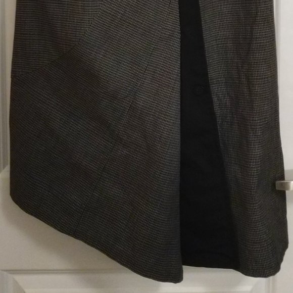 Wool Blend Strapless Trench Coat OOAK Modern Mobster Dress - Picture 12 of 15